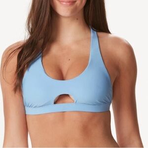 Revly Alex Hybrid T Back Powder Blue Swim Bikini Top Size L